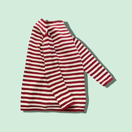 [USED] ボーダーのモックネックPERUニット🇵🇪