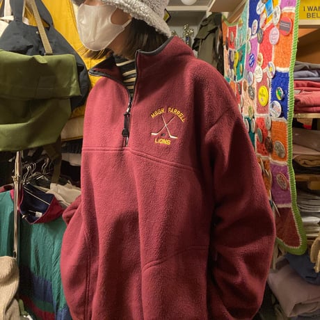 [USED] WINE RED HALF ZIP フリース🏑❤️
