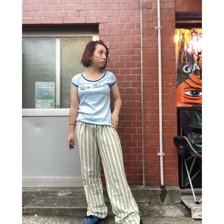 [USED] ストライプ🍿パジャマパンツ