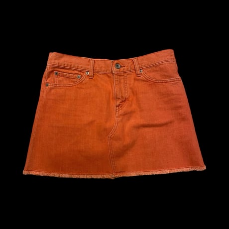 [USED] Orange denim skirt