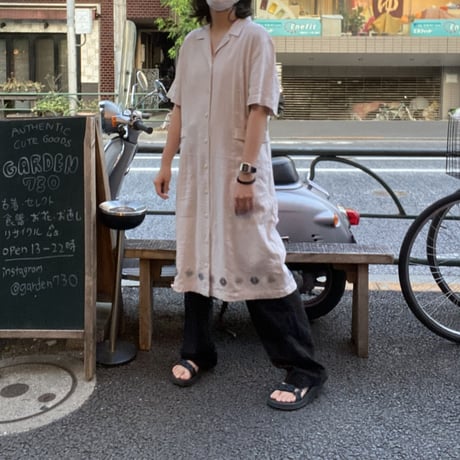 [USED] SAG HARBOR リネン開襟ワンピース