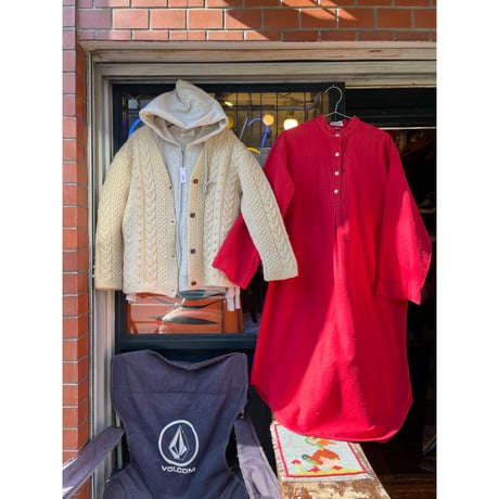 [USED] 無地ネルワンピース / シャモアクロス