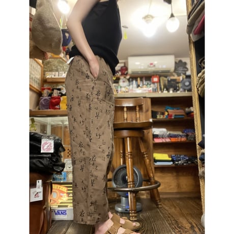 [USED] 茶 リネンパンツ