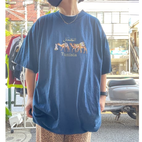 [USED] TUNIJIA スーベニア Tee NAVY