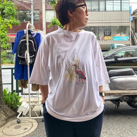 [USED] さぎ刺繍 Tee