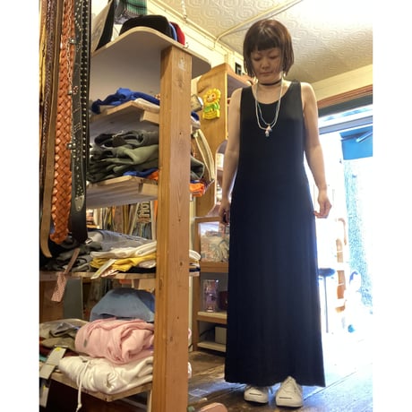 [USED] 黒ノースリーブワンピ