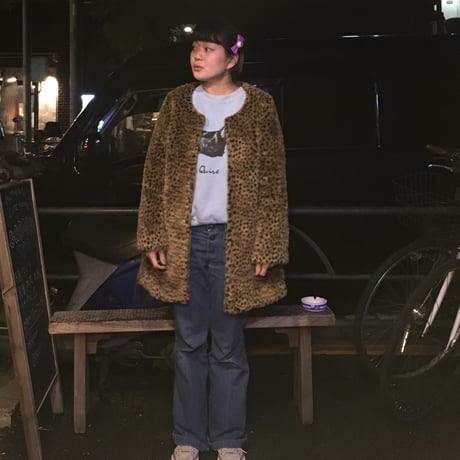 [USED] FAKE FUR レオパードコート