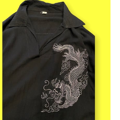 [USED] ドラゴン🐉刺繍入りガーゼ シャツ