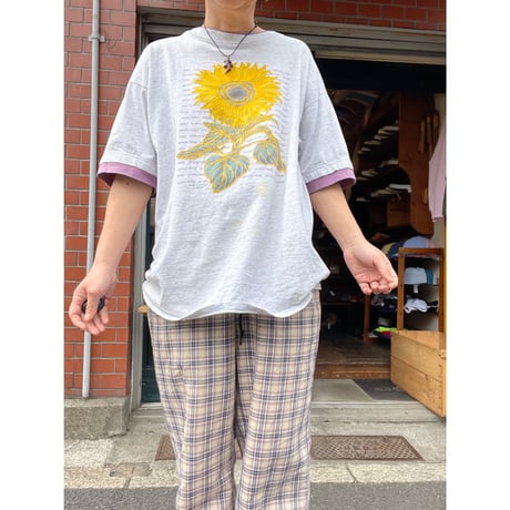 [USED]  重ね着風 "ひまわり" Tee