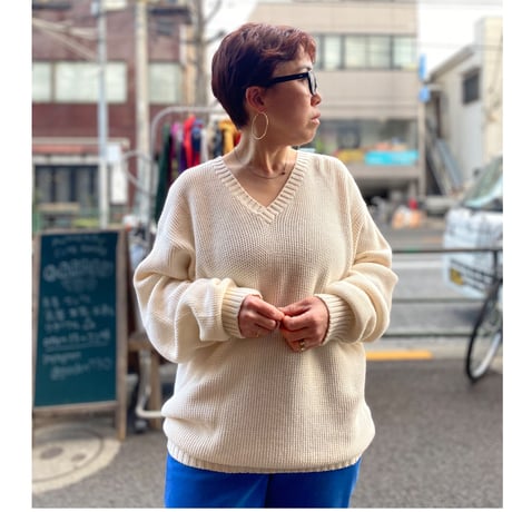 [USED] COTTONＶネック ニット