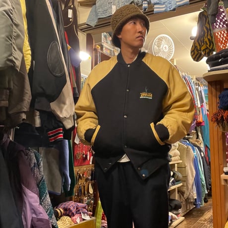 [USED] BLK & CREEM YELLOW レザー スタジャン🟡