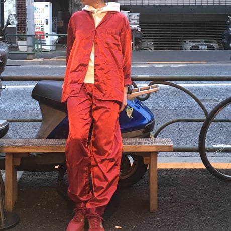 [USED] サテンレッド！CHINA SHIRTS