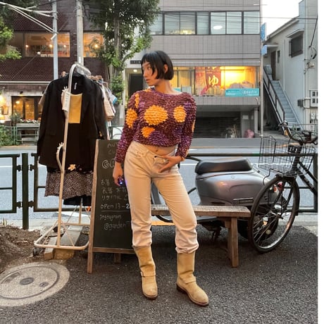 [USED] 長袖 POPCORN TOPS🪻