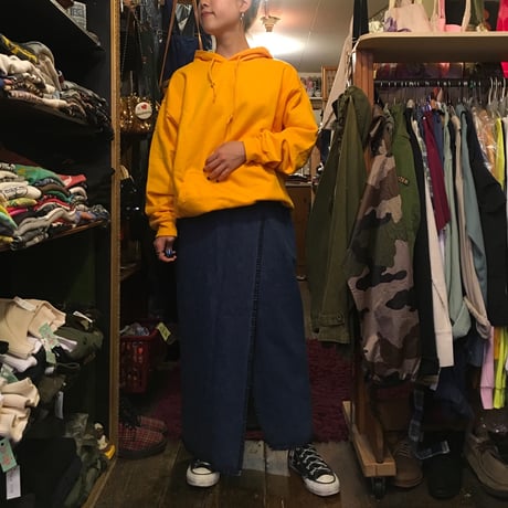 [USED] POLO  COUNTRY  Denim long wrapped skirt