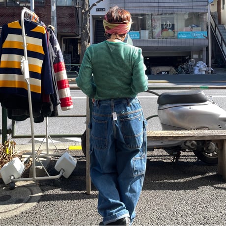 [USED] Good size♡Greenボーダーサーマル