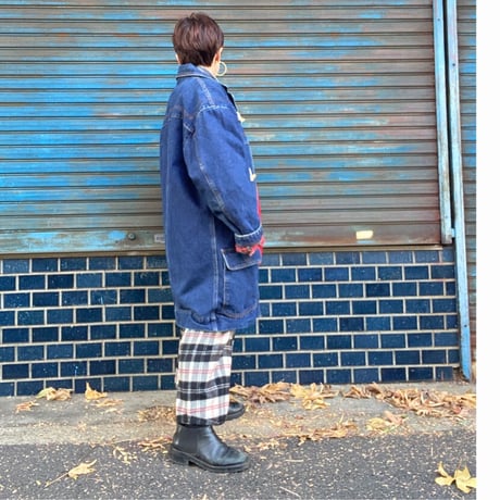 [USED] デニム地 BIGダッフルコート