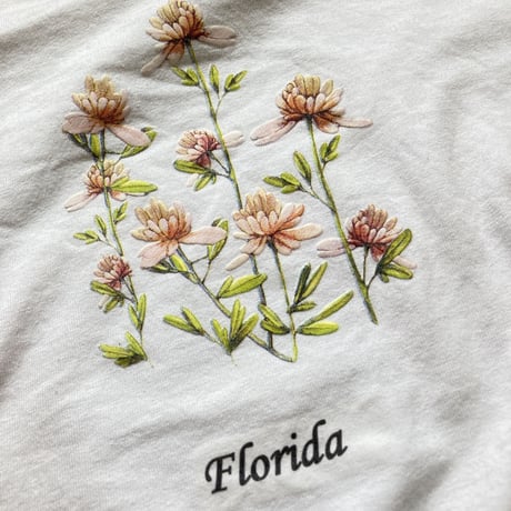 [USED]  "Florida"お花のプリントT