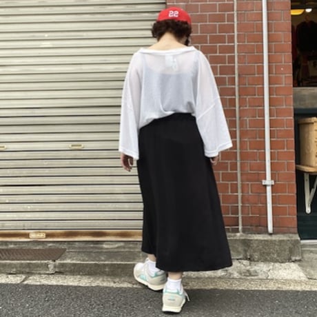 [USED]BLACK レーヨンロングスカート🖤