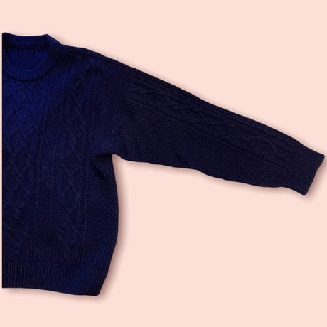 [USED] NAVY ケーブル ニット 💙
