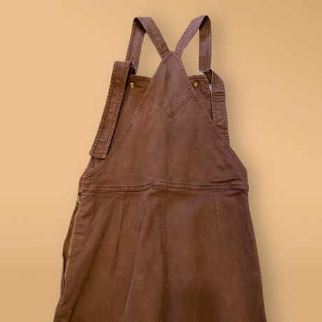[USED]  GOOD SIZE♡ ストレッチ BROWN オーバーオール