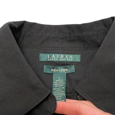 [USED] "LAUREN" BLACK COTTON Shirts