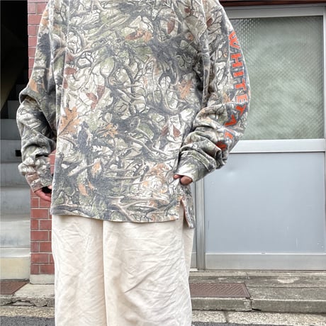 [USED] 袖プリ RealTree CAMO ロンTee