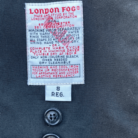 [USED] "LONDON FOG" BLACK long トレンチ コート