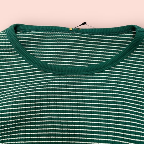 [USED] Good size♡Greenボーダーサーマル
