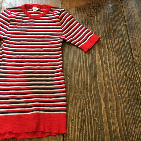 [USED] 半袖ボーダーニット