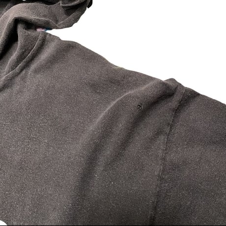 [USED] BLACKプリントフードtee