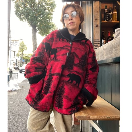 [USED] フリースリバーシブルコート♥️🖤