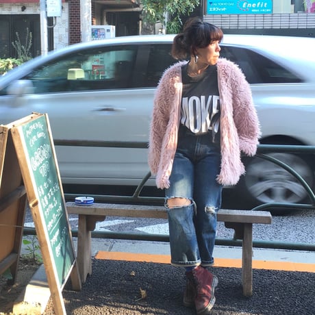 [USED] あわ〜いPINKフェイクファーJKT