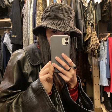 [USED]  "DARK GREY" CORDUROY HAT！