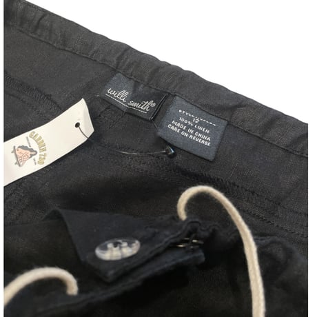 [USED] willi smith BLACK LINEN PANTS