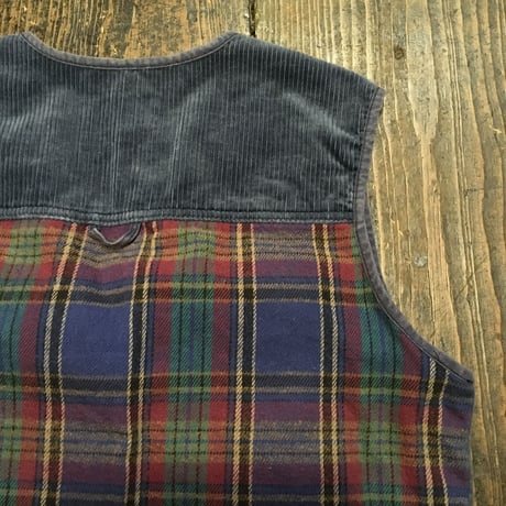 [USED] パッチワーク ネル ベスト♡ Made in U.S.A.