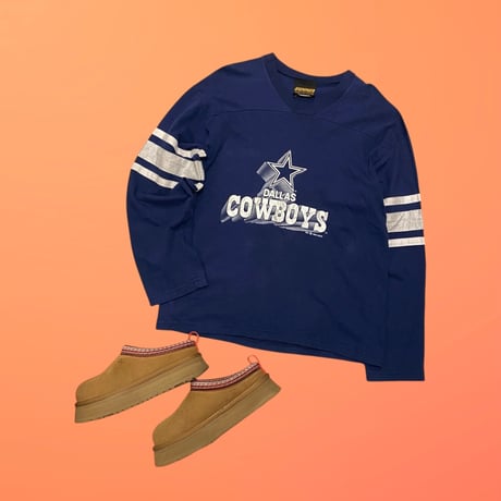 [USED]"Dallas Cowboys" フットボール L/S Tee