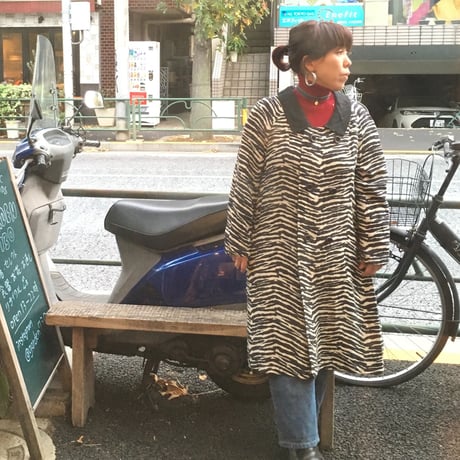 [USED] ゼブラ柄リバーシブルコート