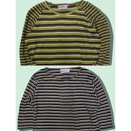 [USED]ボーダー 七分袖ロンtee