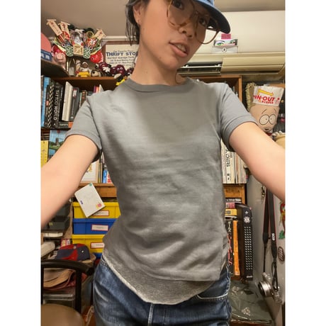 [USED]  Ladie's グレーのピチTee