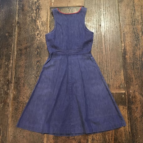 [USED] 赤ボタンvintage DENIMワンピース