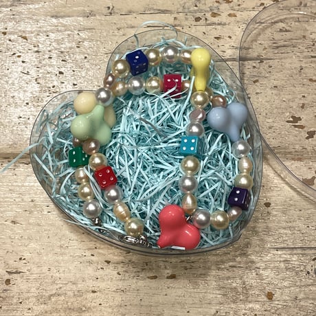 [ kozukix] NEW HEART PERL METAL NECKLACE