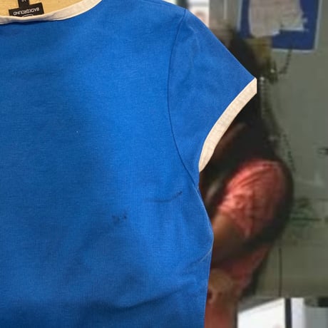 [USED]クロエ風ブルーリンガーチビTee💙⚽️🪽