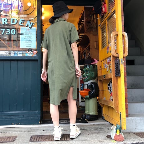 [USED] サイドスリット シャツワンピ