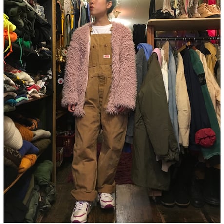 [USED] Beige＆Red  かわいい♡オーバーオール