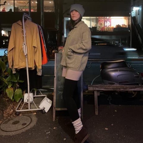 [USED] WOOL RICH モスグリーン FULL ZIP ニット