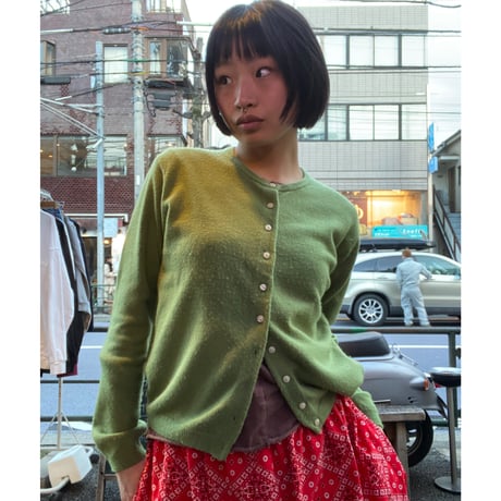 [USED] Green カーディガン☘️