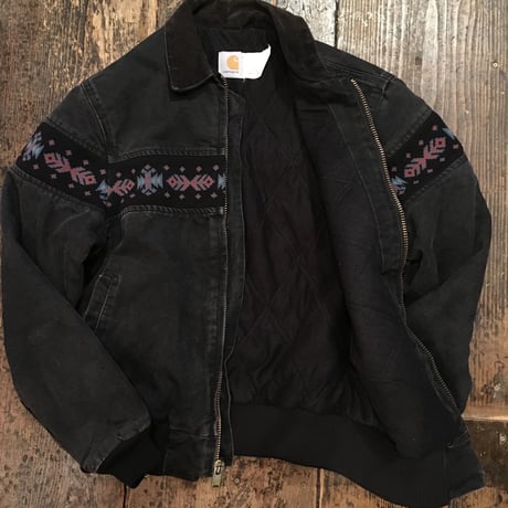 [USED] Carhartt 柄入り ダック JKT (WHITE/BLACK)