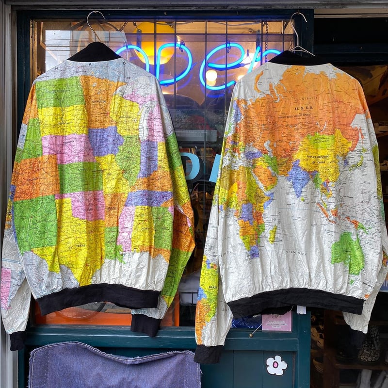 USED] '89 PAPER JACKET -WORLD MAP- | garden730
