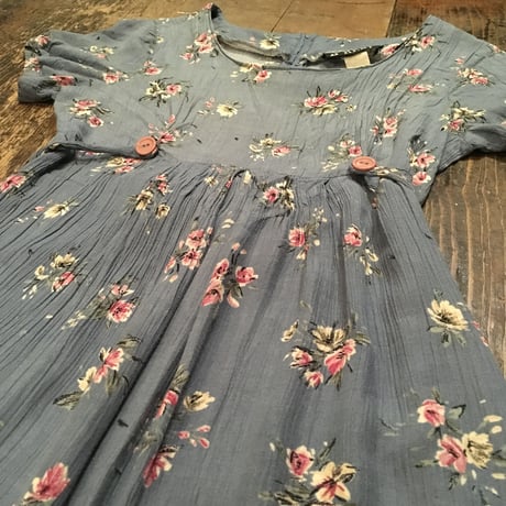 [USED] 花柄 レーヨン サロペット
