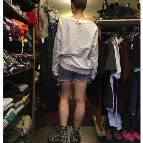 [USED] キラキラパーツのホワイトスエット